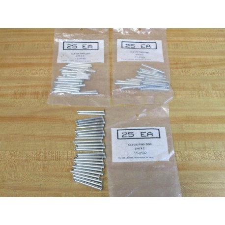 ITW BEE LEITZKE 11-019Z Clevis Pin 11019Z (Pack of 75)