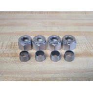 Swagelok SS-812-1 Stainless Steel Nut SS8121 WSleeve (Pack of 4) - New No Box