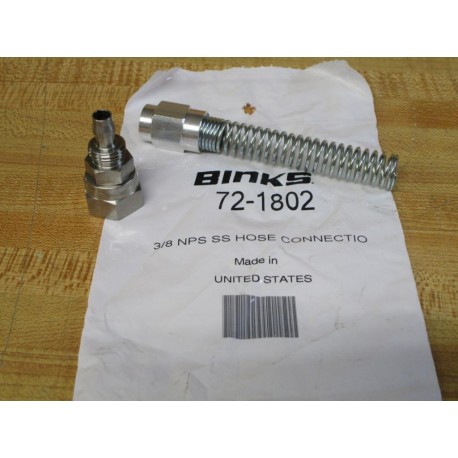 Binks 72-1802 38" NPS SS Hose Connection 721802