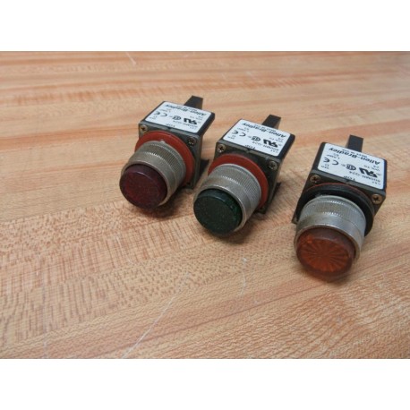 Allen Bradley 800MR-Q24 Pilot Light 800MRQ24 (Pack of 3) - Used