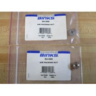 Binks 54-306 Stainless Steel Air Packing Nut 54306 (Pack of 2)