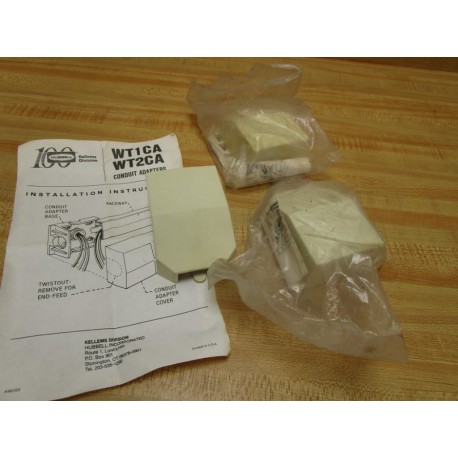 Hubbell WT1CA Raceway Conduit Adapter Ivory (Pack of 3)