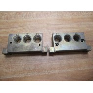 Numatics 229-719 229719 End Plates 18 Inch NPT One Pair With O-Rings Sets Of 2 (Pack of 3) - Used