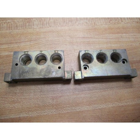 Numatics 229-719 229719 End Plates 18 Inch NPT One Pair With O-Rings Sets Of 2 (Pack of 3) - Used