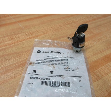 Allen Bradley 800FM-KM2230R Keyed Selector Switch 2-Pos 800FMKM2230R