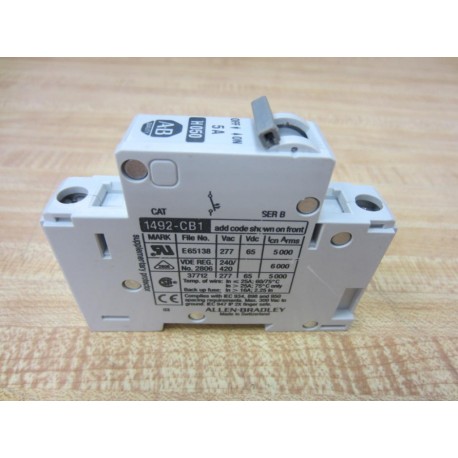 Allen Bradley 1492-CB1-H050 5A Circuit Breaker 1492CBH050 - New No Box