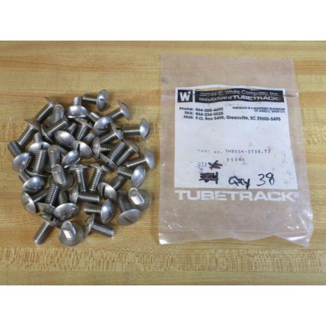 James C. White THBSS4-375X0.75 Tubetrack Truss-Head Bolt 35362 (Pack of 38)