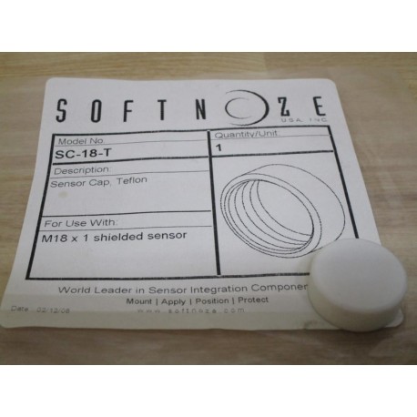 Soft Noze SC-18-T Teflon Cap For M18 x 1 Shielded Sensor (Pack of 2)