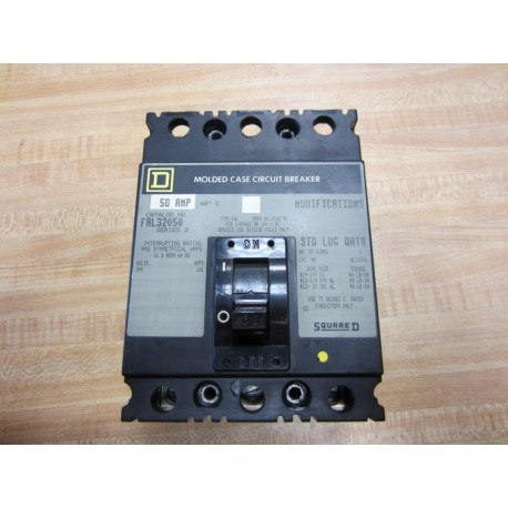 Square D FAL32050 50A Circuit Breaker Molded Case Series 2 - Used