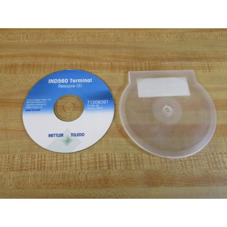 Mettler Toledo 71209397 IND560 Terminal Resource CD - Used