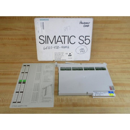 Siemens 6ES5458-4UA12 Output Module 6ES54584UA12