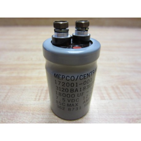 MepcoCentralab 172001-001 Capacitor 18000UF 3120BA183U7P5APA2 - Used