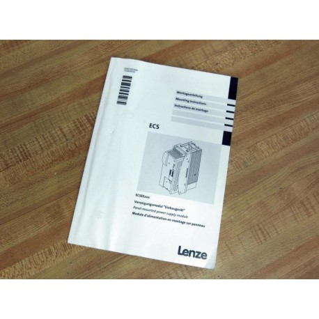 Lenze EDKCSEE040 Mounting Instructions 13494655 - New No Box