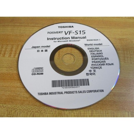 Toshiba S1B54093REV01 Instruction Manual CD VF-S15 - Used