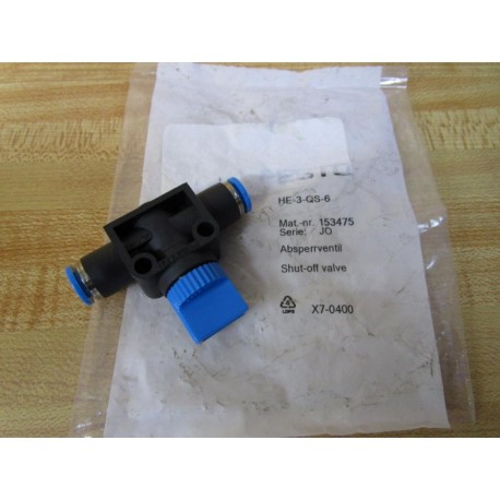 Festo HE-3-QS-6 Shut-Off Valve 153475