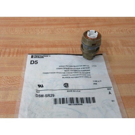 Sprecher+Schuh D5M-SR29 Selector Switch D5MSR29