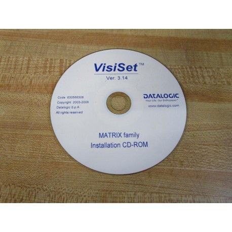 Datalogic 630566308 VisiSet Matrix Family Installation CD-ROM - Used