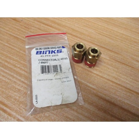 Binks 41-FTP-1021 Connector 41FTP1021 (Pack of 2)