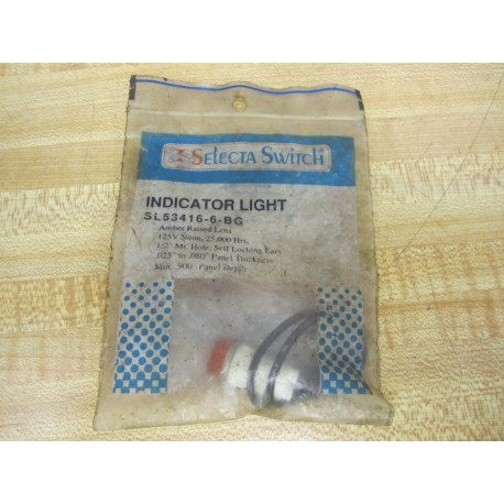 Selecta Switch SL53416-6-BG Indicator Light Amber SL534166BG