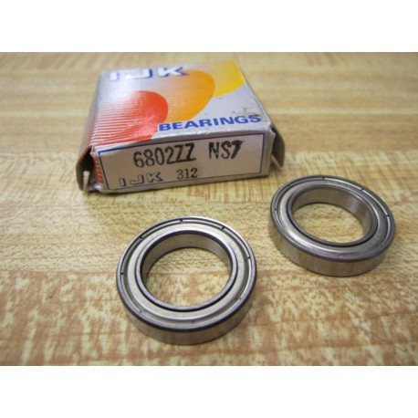 IJK 6802ZZ NS7 6802ZZNS7 Bearings (Pack of 2)