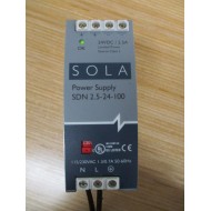 Sola Electric SDN 2.5-24-100 Power Supply SDN2524100 Tested - Used