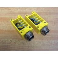 Banner RWB4 Maxi-Beam Wiring Base 25546 W4-Pin Connector (Pack of 2) - Used