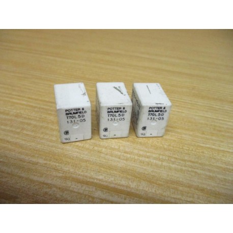 Potter & Brumfield T70L5D Minature PCB Relay T7OL5D 131-05 (Pack of 3) - Used