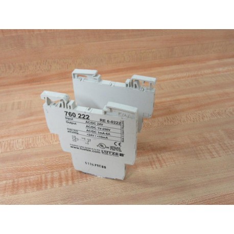 Lutze 760 222 Relay Module RE 6-0222 (Pack of 2) - Used