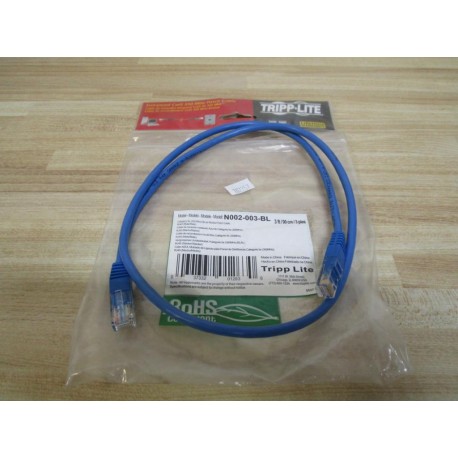 Tripp Lite N002-003-BL N002003BL Cat 5 350 Mhz Patch Cable 3 Ft