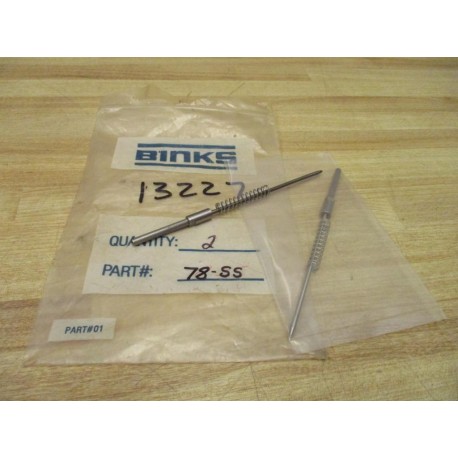 Binks 47-7891 Fluid Needle Valve 78-SS (Pack of 2)