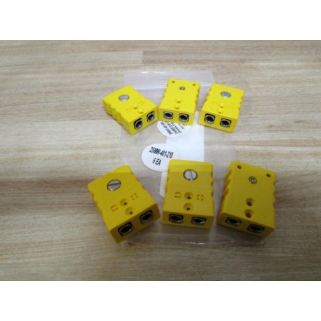 25MW-401-210 Thermocouples Connectors 25MW401210 Yellow Female (Pack of 6)