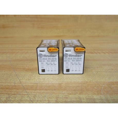 Finder 55.33.8.120.0010 Relay 553381200010 (Pack of 2) - New No Box