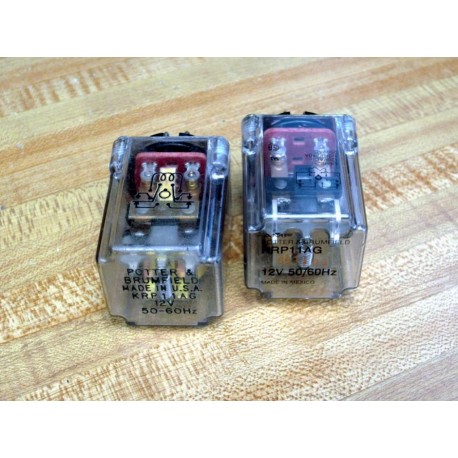 Potter & Brumfield KRP11AG Relay KRP-11AG 12V (Pack of 2) - Used