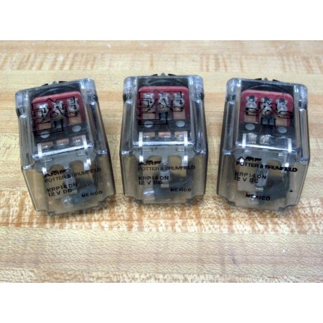 Potter & Brumfield KRP14DN-12V Relay KRP14DN12V (Pack of 3) - Used