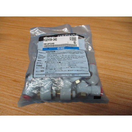 SMC KQ2V09-34S One-Touch Universal Elbow KQ2V0934S (Pack of 10)