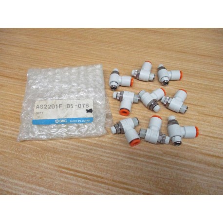 SMC AS2201F-01-07S Speed Control Elbow AS2201F0107S (Pack of 9)