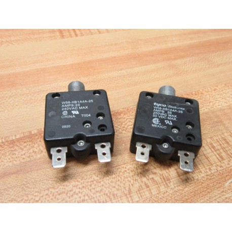 Tyco W58-XB1A4A-25 Circuit Breaker W58XB1A4A25 WO HW (Pack of 2) - New No Box