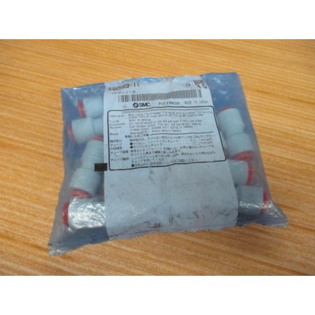 SMC KQ2H09-11 One-Touch Straight Union 8mm (Pack of 10)