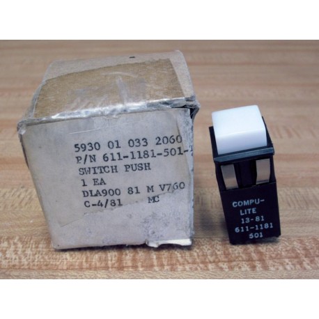 Compu-Lite 611-1181-501-T01 Push Button Switch 6111181501T01