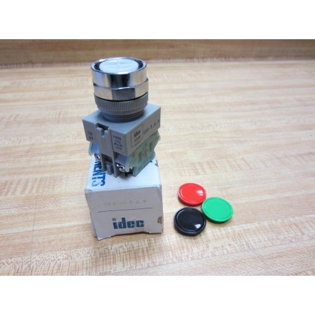 Idec ABW120-B,G,R Pushbutton, Flush Black Green Red ABW120BGR