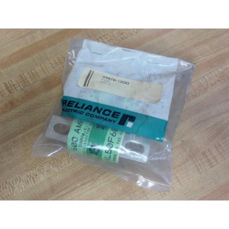 Reliance Electric XL50F600 Brush 600A Semiconductor Fuse 64676-12DD (Pack of 2)