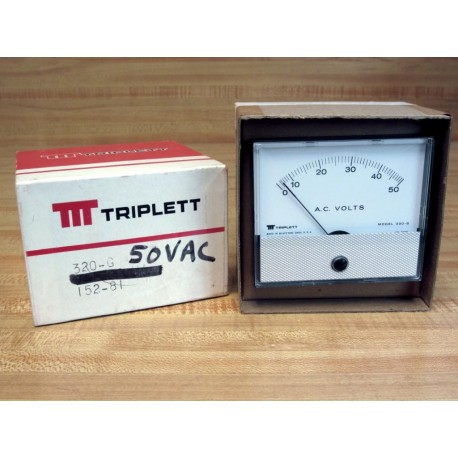 Triplett 320-G AC Voltage Panel Meter 320G