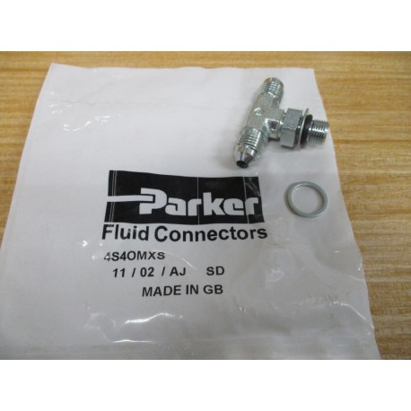 Parker 4S4OMXS Triple-Lok 37° Flare Branch Tee 4S40MXS