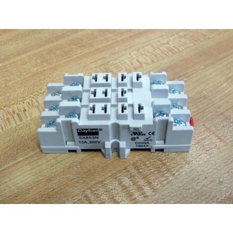 Dayton 5X853N Relay Socket - New No Box