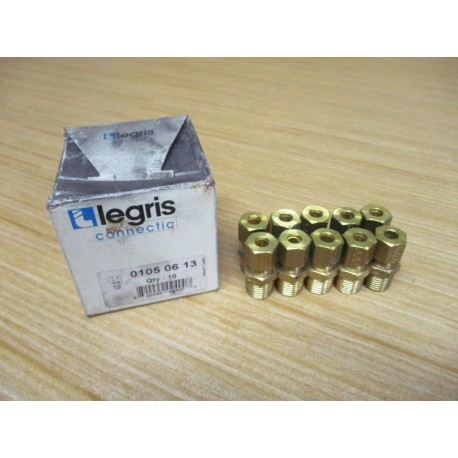 Legris 0105 06 13 Brass Compression Fitting 01050613 (Pack of 10)