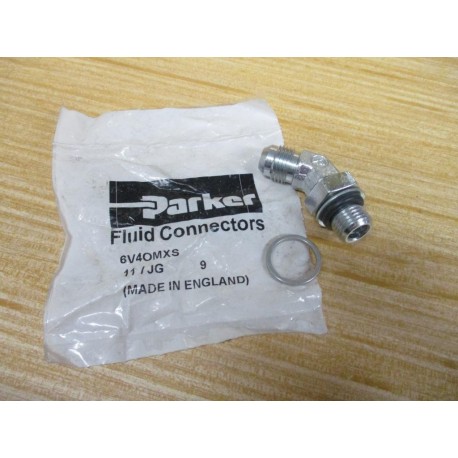 Parker 6V4OMXS 37° Flare, Tube x BSPP 45°Elbow 6V40MXS
