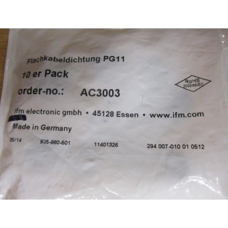 IFM AC3003 Seal PG11 (Pack of 10)