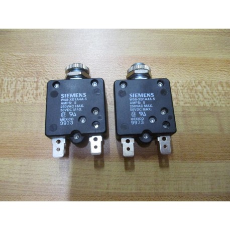 Siemens W58-XB1A4A-5 5A Circuit Breaker W58XB1A4A5 (Pack of 2) - New No Box