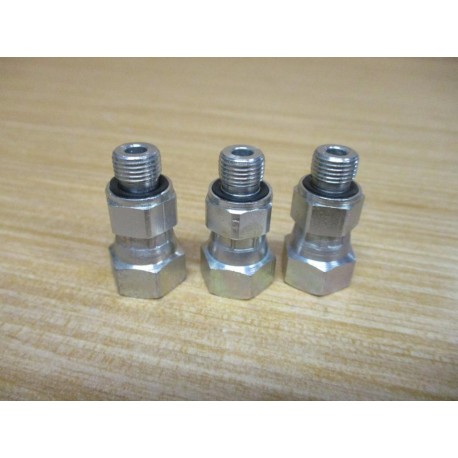 Parker 4F642EDMXS 37°Flare Swivel, Tube X BSPP-ED Fitting (Pack of 3) - New No Box