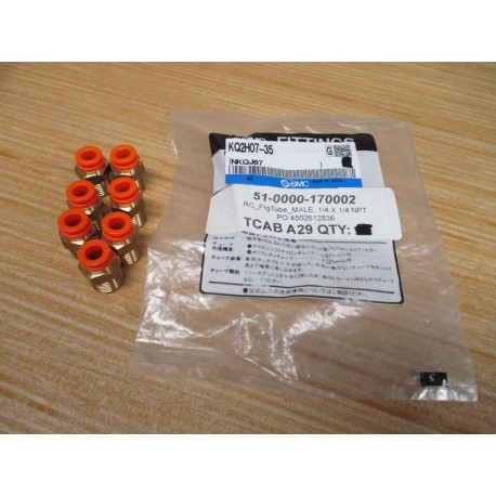 SMC KQ2H07-35 Male Union KQ2H0735 (Pack of 7)